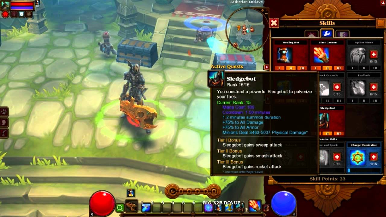 torchlight 2 engineer cannon build